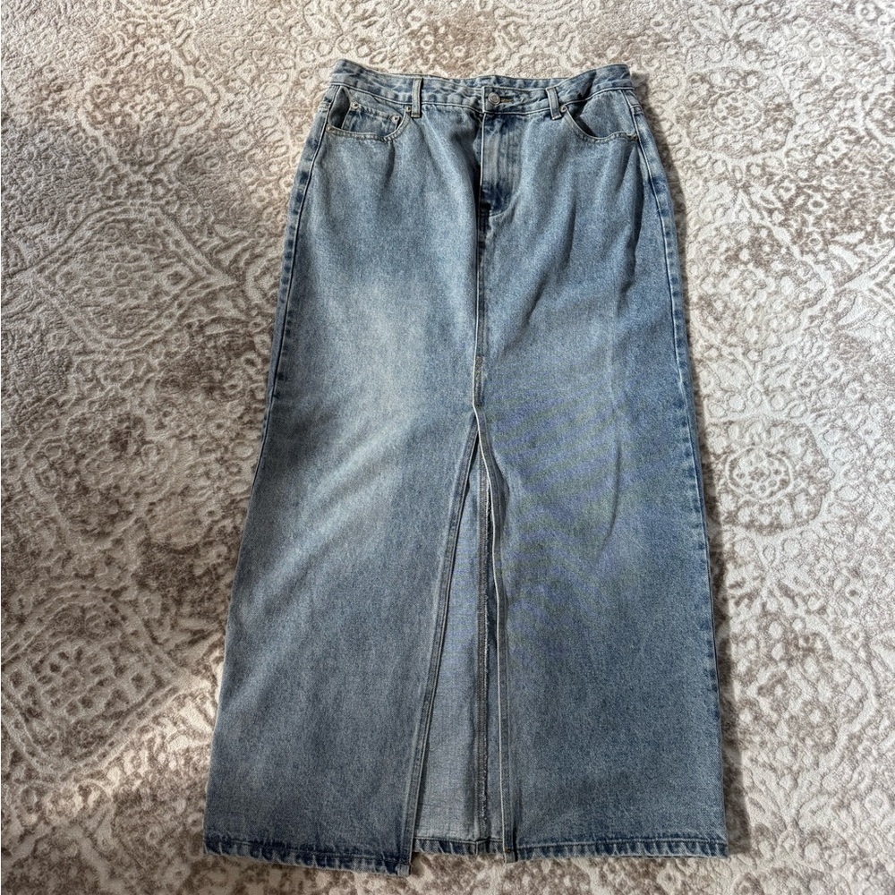 Women's Denim Maxi Skirt